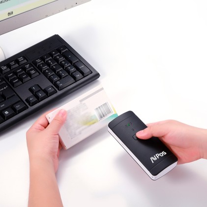 AVPos AVP-BP200-2D lettore di codici a barre Lettore di codici a barre indossabile 1D/2D CMOS Nero, Grigio chiaro