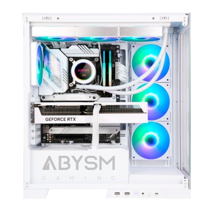 ABYSM Danube Sava H500 White Desktop Trasparente, Bianco
