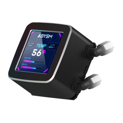 ABYSM Oceanic LCD 240 ARGB Processore Raffreddatore di liquidi tutto in uno 12 cm Nero 1 pz