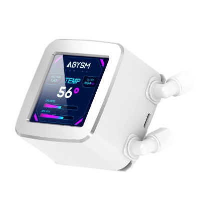 ABYSM Oceanic LCD 360 ARGB Processore Raffreddatore di liquidi tutto in uno 12 cm Bianco 1 pz