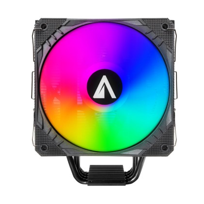 Ventola CPU Abysm Gaming Snow IV ARGB da 120 mm con dissipatore a 4 tubi di calore - Illuminazione ARGB - Velocità massima. 1600 giri/min - Colore Nero