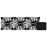 Aerocool Rev RGB Pro, Kit da 3 ventole Rev RGB da 120mm con Led RGB e relativo controller