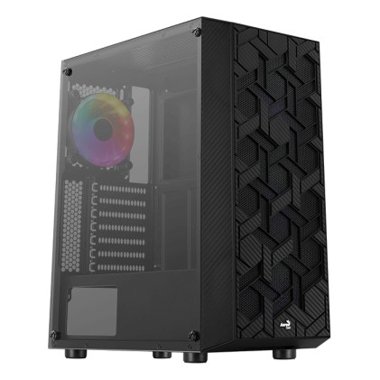 AEROCOOL PGS HIVE-G-BK-v3 FRGB Black Mid Tower PC case
