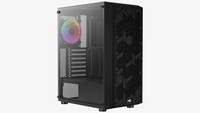 AEROCOOL PGS HIVE-G-BK-v3 FRGB Black Mid Tower PC case