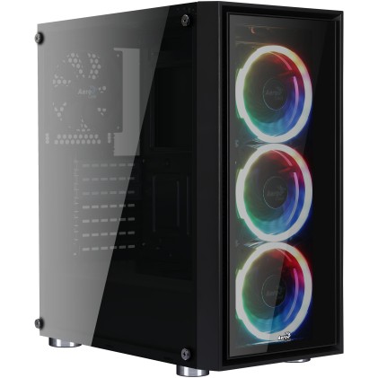 AEROCOOL AEROPGS-QUARTZREVO PC case ATX without PSU QUARTZ REVO Tempered Glass USB3.0