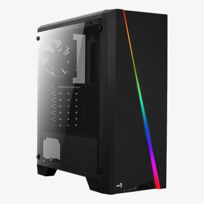 AEROCOOL AEROPGSCYLON-TG-BK PC case ATX without PSU CYLON RGB - USB3.0 TEMPERED GLASS