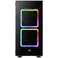 AEROCOOL AEROPGSTOR-BG-RGB PC case ATX TOR RGB TEMPERED GLASS - 2x140mm RGB FAN 1x120mm BLACK FAN