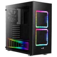 AEROCOOL AEROPGSTOR-BG-RGB PC case ATX TOR RGB TEMPERED GLASS - 2x140mm RGB FAN 1x120mm BLACK FAN