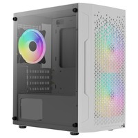 Aerocool Case Mini Tower Trinity Mini V3 Bianco 2X140Mm+120Mm Argb Fan Vetr