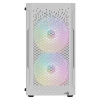 Aerocool Case Mini Tower Trinity Mini V3 Bianco 2X140Mm+120Mm Argb Fan Vetr