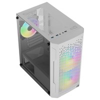 Aerocool Case Mini Tower Trinity Mini V3 Bianco 2X140Mm+120Mm Argb Fan Vetr