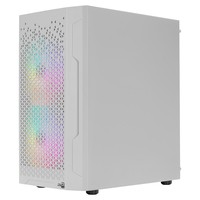 Aerocool Case Mini Tower Trinity Mini V3 Bianco 2X140Mm+120Mm Argb Fan Vetr