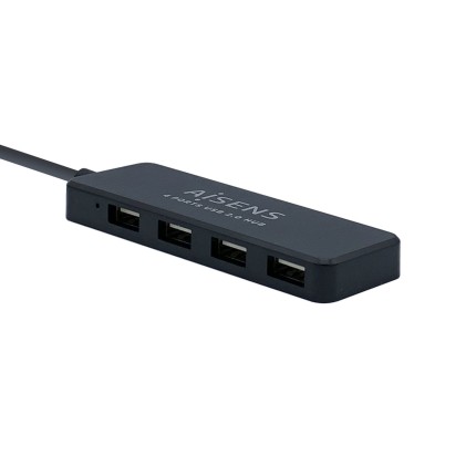 AISENS A104-0402 hub di interfaccia USB 2.0 480 Mbit/s Nero