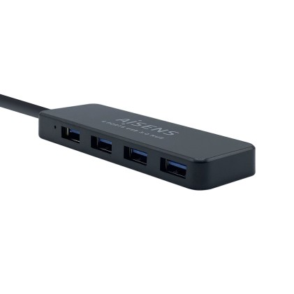 AISENS A106-0399 hub di interfaccia USB 3.2 Gen 1 (3.1 Gen 1) Type-A 5000 Mbit/s Nero