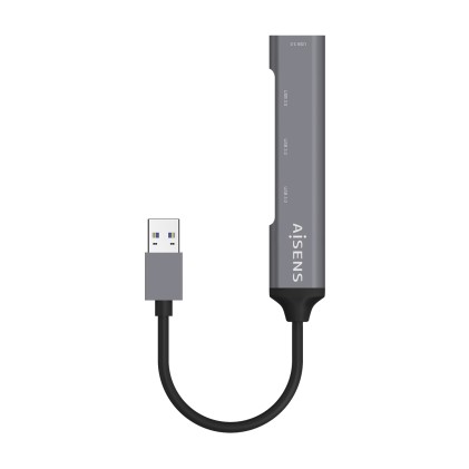 AISENS A106-0540 hub di interfaccia USB 3.2 Gen 1 (3.1 Gen 1) Type-A 5000 Mbit/s Grigio