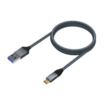 AISENS A107-0631 cavo USB 1 m USB 3.2 Gen 2 (3.1 Gen 2) USB C USB A Grigio