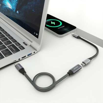 AISENS A107-0760 cavo USB 0,5 m USB 3.2 Gen 2x2 USB C Grigio