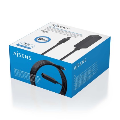 AISENS A107-0869 cavo USB USB 3.2 Gen 1 (3.1 Gen 1) 5 m USB C 5 Gbit/s Nero