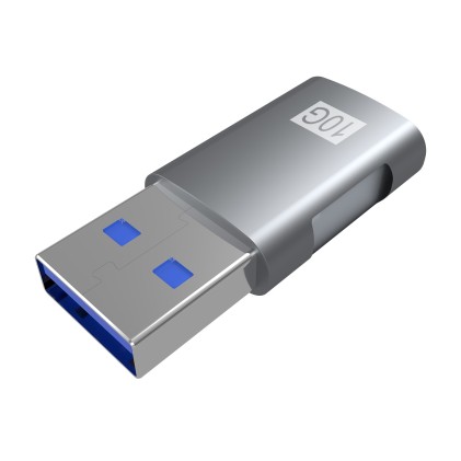 AISENS A108-0655 adattatore per inversione del genere dei cavi USB C USB A Grigio