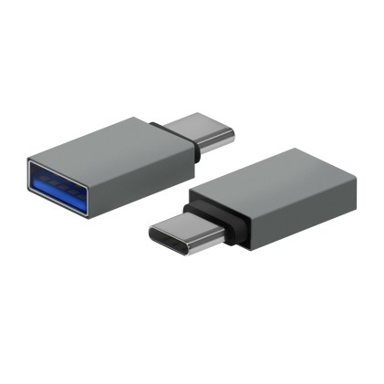 AISENS A108-0718 adattatore per inversione del genere dei cavi USB-C USB-A Grigio