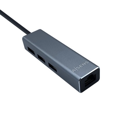 AISENS A109-0396 hub di interfaccia USB 3.2 Gen 1 (3.1 Gen 1) Type-C Grigio