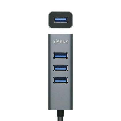 AISENS A109-0508 hub di interfaccia USB 3.2 Gen 1 (3.1 Gen 1) Type-C 5000 Mbit/s Grigio