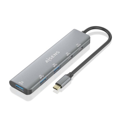 AISENS A109-0857 hub di interfaccia USB 3.2 Gen 1 (3.1 Gen 1) Type-C 5 Mbit/s Grigio