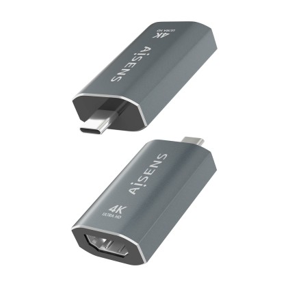 AISENS A109-0862 adattatore per inversione del genere dei cavi HDMI A USB C Grigio