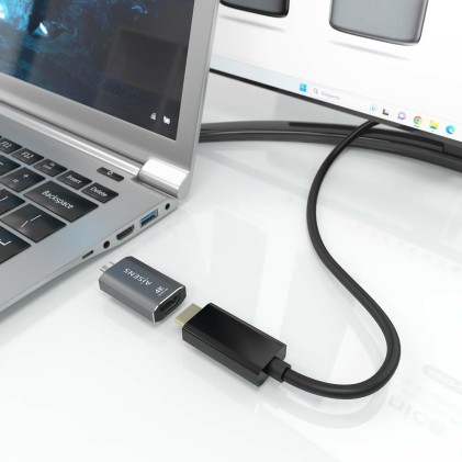 AISENS A109-0862 adattatore per inversione del genere dei cavi HDMI A USB C Grigio