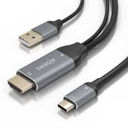 AISENS A109-0871 cavo e adattatore video 1,8 m HDMI + USB USB tipo-C Nero