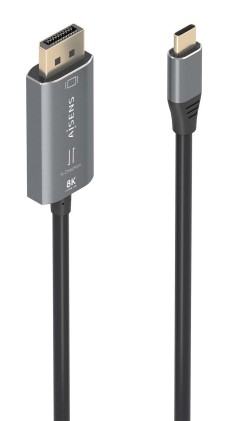 AISENS A109-0880 cavo e adattatore video 1,8 m USB tipo-C DisplayPort Nero