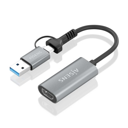 AISENS A109-0913 adattatore grafico USB 1920 x 1080 Pixel Grigio