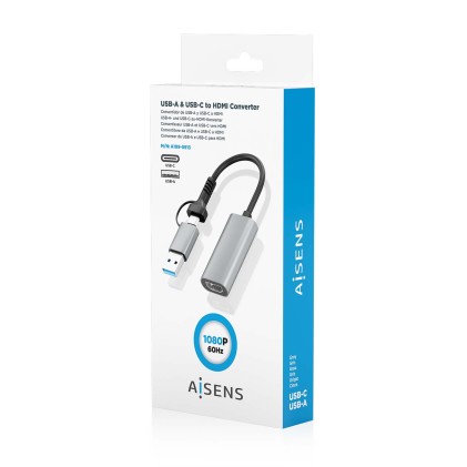 AISENS A109-0913 adattatore grafico USB 1920 x 1080 Pixel Grigio