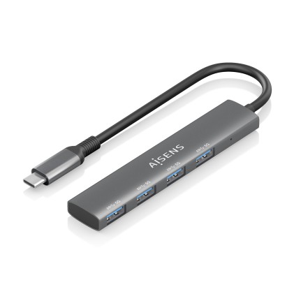 AISENS A109-0943 replicatore di porte e docking station per laptop Cablato USB 3.2 Gen 1 (3.1 Gen 1) Type-C Grigio