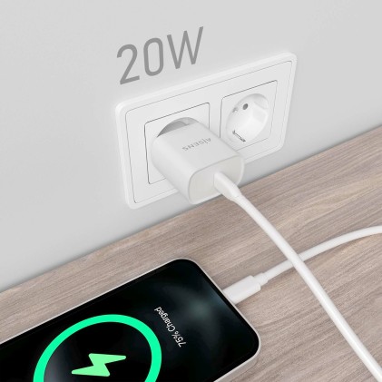 AISENS A110-0752 Caricabatterie per dispositivi mobili Universale Bianco AC Ricarica rapida Interno