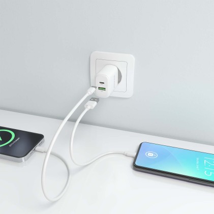 AISENS A110-0911 Caricabatterie per dispositivi mobili Universale Bianco AC Ricarica rapida Interno