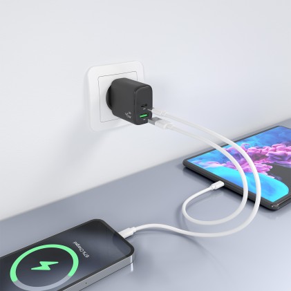 AISENS A110-0972 Caricabatterie per dispositivi mobili Fotocamera, GPS, Telefono cellulare, Computer portatile, Smartphone, Tablet, Universale Nero AC Ricarica rapida Interno