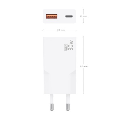 AISENS A110-1002 Caricabatterie per dispositivi mobili Smartphone, Telefono cellulare, Tablet, GPS, MP3, MP4, Console portatile, Universale Bianco AC Ricarica rapida Interno