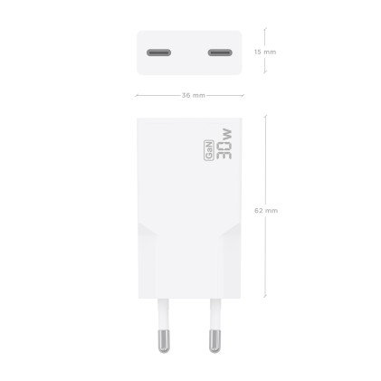 AISENS A110-1003 Caricabatterie per dispositivi mobili Smartphone, Telefono cellulare, Tablet, GPS, MP3, MP4, Console portatile, Universale Bianco AC Ricarica rapida Interno