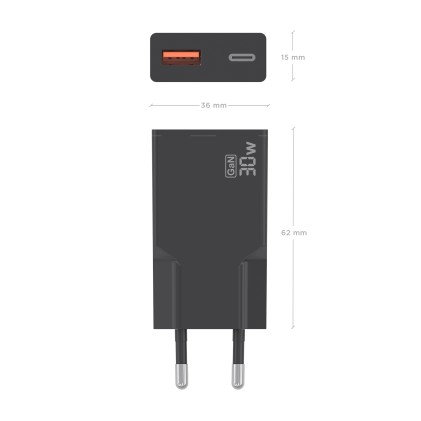 AISENS A110-1005 Caricabatterie per dispositivi mobili Smartphone, Telefono cellulare, Tablet, GPS, MP3, MP4, Console portatile, Universale Nero AC Ricarica rapida Interno
