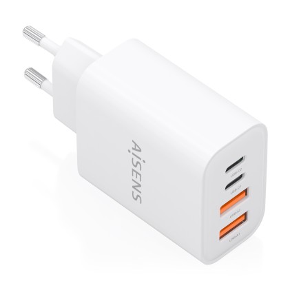 AISENS A110-1027 Caricabatterie per dispositivi mobili Telefono cellulare, Smartphone, Computer portatile, Fotocamera, Tablet, GPS, MP3, MP4, Console portatile, Universale Bianco AC Ricarica rapida Interno