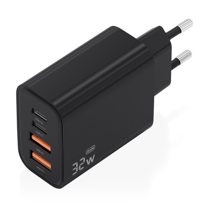 AISENS A110-1028 Caricabatterie per dispositivi mobili Telefono cellulare, Smartphone, Computer portatile, Fotocamera, Tablet, GPS, MP3, MP4, Console portatile, Universale Nero AC Ricarica rapida Interno