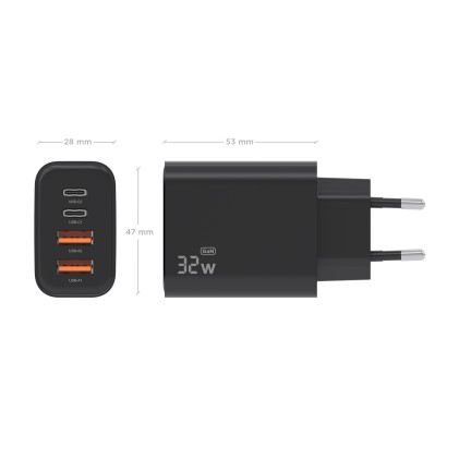 AISENS A110-1028 Caricabatterie per dispositivi mobili Telefono cellulare, Smartphone, Computer portatile, Fotocamera, Tablet, GPS, MP3, MP4, Console portatile, Universale Nero AC Ricarica rapida Interno
