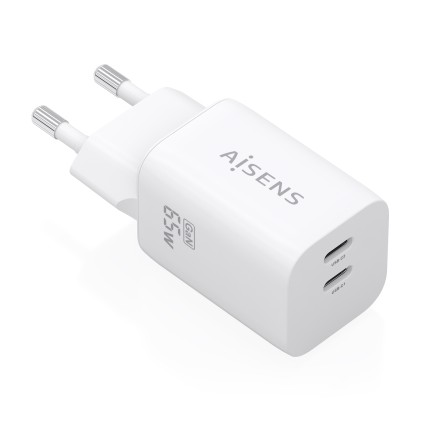 AISENS A110-1029 Caricabatterie per dispositivi mobili Telefono cellulare, Smartphone, Computer portatile, Fotocamera, Tablet, GPS, MP3, MP4, Console portatile, Universale Bianco AC Ricarica rapida Interno