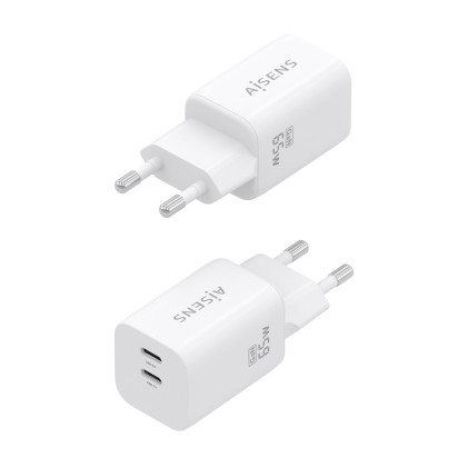 AISENS A110-1029 Caricabatterie per dispositivi mobili Telefono cellulare, Smartphone, Computer portatile, Fotocamera, Tablet, GPS, MP3, MP4, Console portatile, Universale Bianco AC Ricarica rapida Interno