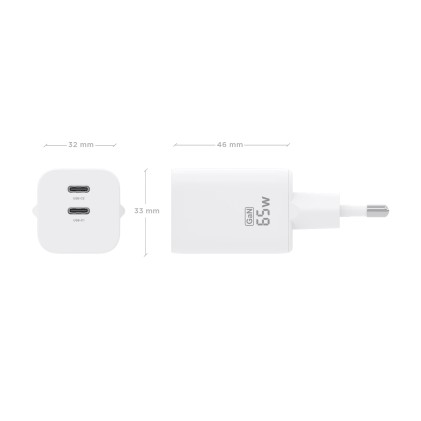 AISENS A110-1029 Caricabatterie per dispositivi mobili Telefono cellulare, Smartphone, Computer portatile, Fotocamera, Tablet, GPS, MP3, MP4, Console portatile, Universale Bianco AC Ricarica rapida Interno