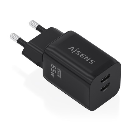 AISENS A110-1030 Caricabatterie per dispositivi mobili Telefono cellulare, Smartphone, Computer portatile, Fotocamera, Tablet, GPS, MP3, MP4, Console portatile, Universale Nero AC Ricarica rapida Interno