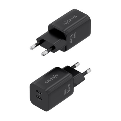AISENS A110-1030 Caricabatterie per dispositivi mobili Telefono cellulare, Smartphone, Computer portatile, Fotocamera, Tablet, GPS, MP3, MP4, Console portatile, Universale Nero AC Ricarica rapida Interno