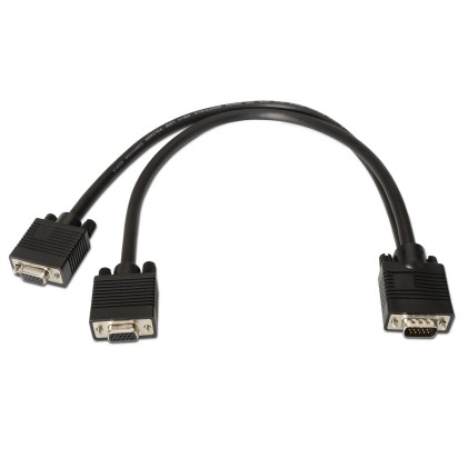 AISENS A113-0081 cavo VGA 0,45 m VGA (D-Sub) 2 x VGA (D-Sub) Nero