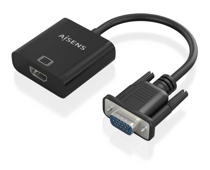AISENS A115-0873 cavo e adattatore video 0,2 m HDMI + 3.5mm + Micro-USB Type-B VGA (D-Sub) Nero